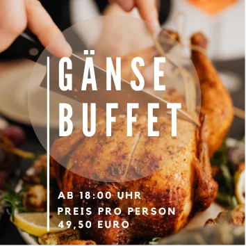 Plakat zum Gänse-Buffet 2026 auf der Burg Blankenstein